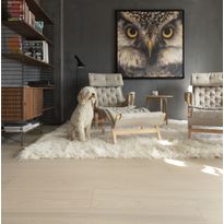Kovetettu puulattia Bjelin Ringhult Tammi Blend 3.0 Powder White XL, mattalakattu, myyntierä 14,48 m², Verkkokaupan poistotuote