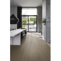 Kovetettu puulattia Bjelin Tammi Grevie 3.0 Earth Grey XXL, harjattu, mattalakattu - 346011