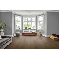 Kovetettu puulattia Bjelin Tammi Hagstad 3.0 Shadow Brown XXL, harjattu, mattalakattu - 346014