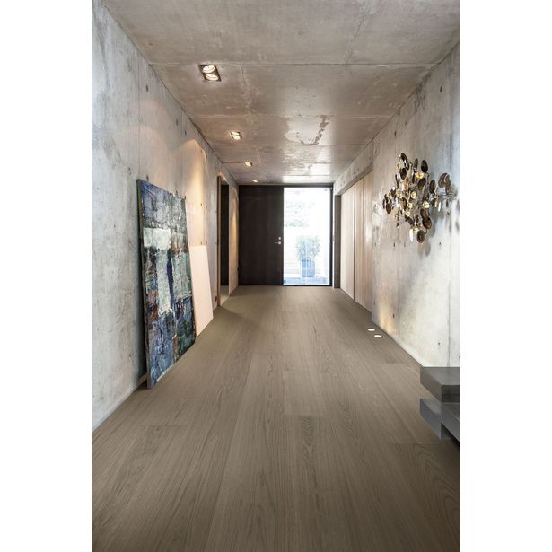 Kovetettu puulattia Bjelin Tammi Haradal 3.0 Mineral Grey, harjattu, mattalakattu, eri kokoja