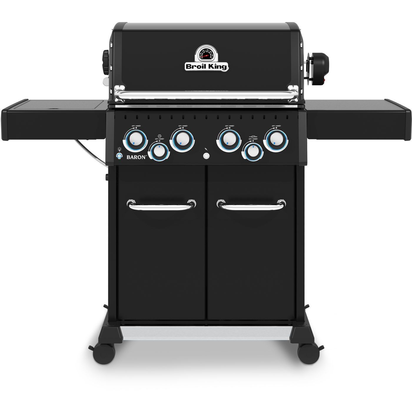 Kaasugrilli Broil King Baron 490 Shadow, 4 poltinta, sivukeitin, varraspaahdin