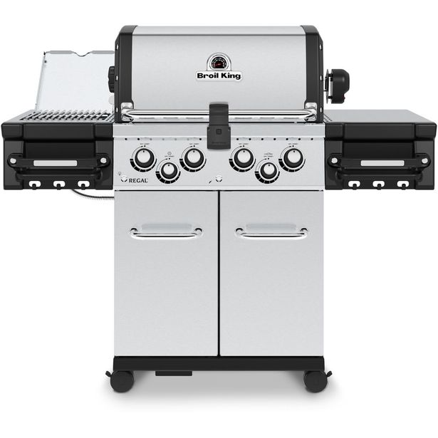 Kaasugrilli Broil King Regal S 490 IR, 4 poltinta, sivukeitin infrapunalla, varraspaahdin