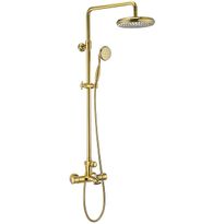 Sadesuihkusetti Bathlife Ebb, termostaattihanalla, suihkupää ⌀250mm, juoksuputkella, kiiltävä messinki