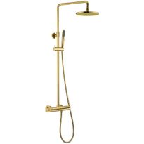 Sadesuihkusetti Bathlife Sjö, termostaattihanalla, suihkupää ⌀242mm, kiiltävä messinki