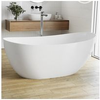 Kylpyamme Bathlife Fri, 1580x770mm, valumarmori, valkoinen