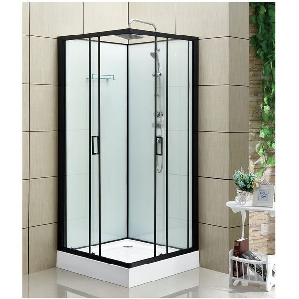 Suihkukaappi Bathlife Rymd, 900x900mm, musta