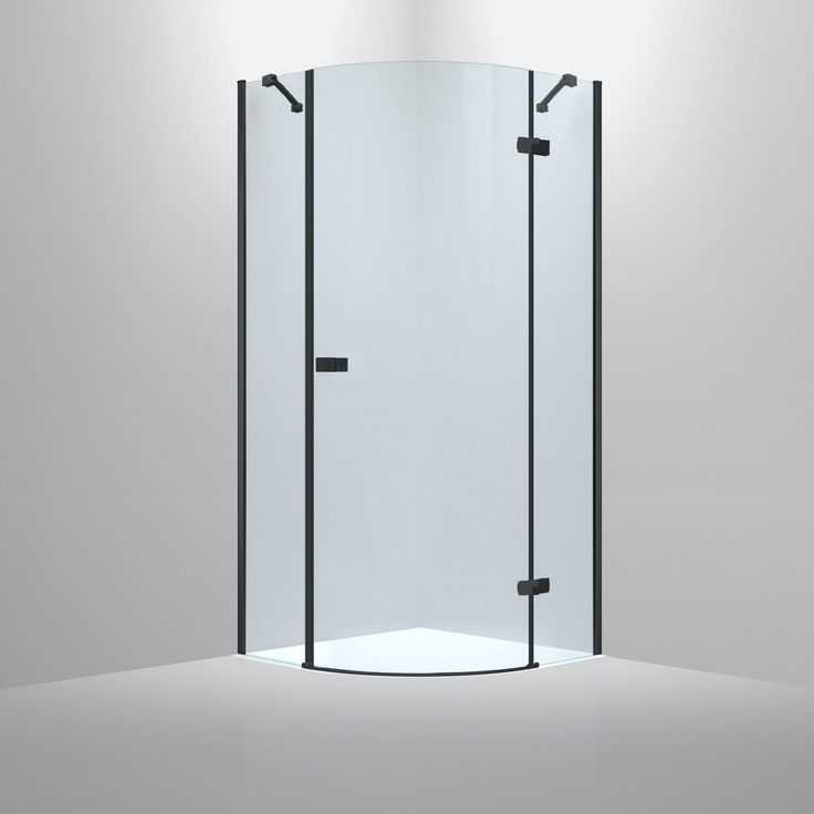Suihkunurkka Bathlife Diskret, 1000x1000mm, oikea, musta
