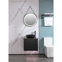 Allaskaappi pesualtaalla Bathlife Förtjust, musta, eri kokoja