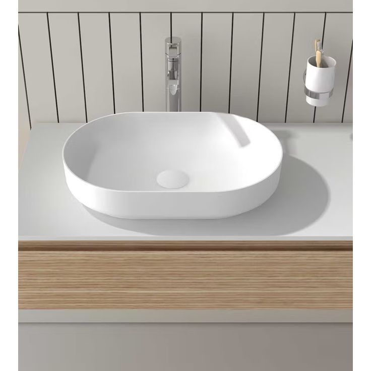 Malja-allas Bathlife Sizu, 580x120mm, mattavalkoinen