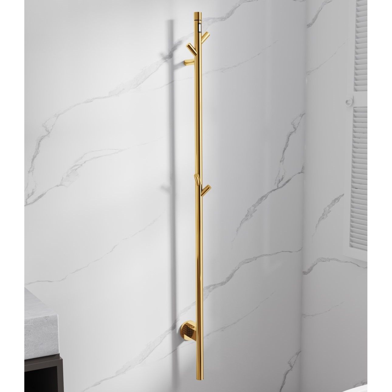 Pyyhekuivain Bathlife Fas, 1600mm, ajastimella, kulta