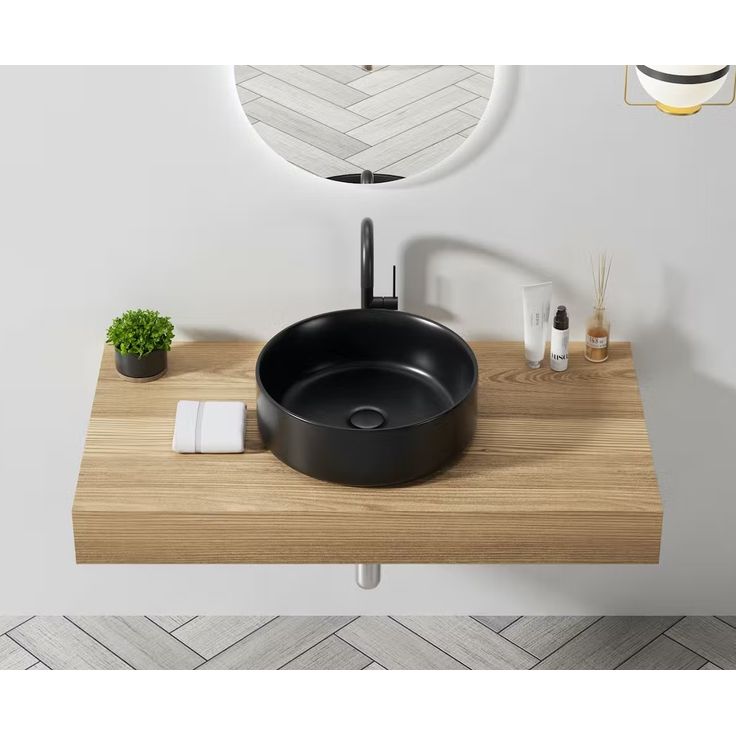 Malja-allas Bathlife Grund, ø405mm, musta