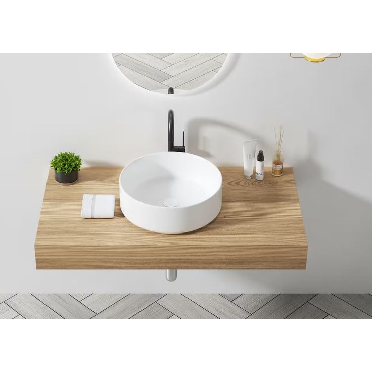 Malja-allas Bathlife Grund, ø405mm, valkoinen