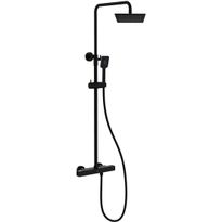 Sadesuihkusetti Bathlife Kaskad, termostaattihanalla, suihkupää ⌀225mm, matta musta