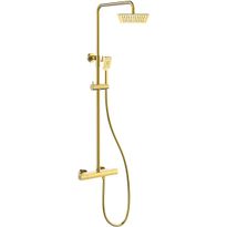 Sadesuihkusetti Bathlife Kaskad, termostaattihanalla, suihkupää ⌀225mm, kiiltävä messinki