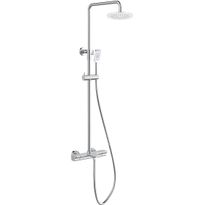 Sadesuihkusetti Bathlife Stimma, termostaattihanalla, juoksuputkella, suihkupää ⌀240mm, kiiltävä kromi