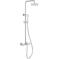 Sadesuihkusetti Bathlife Dagg, termostaattihanalla, suihkupää ⌀225mm, juoksuputkella, kiiltävä kromi
