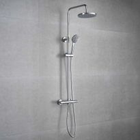 Sadesuihkusetti Bathlife Glimma, termostaattihanalla, hierova suihku, suihkupää ⌀200mm, kromi