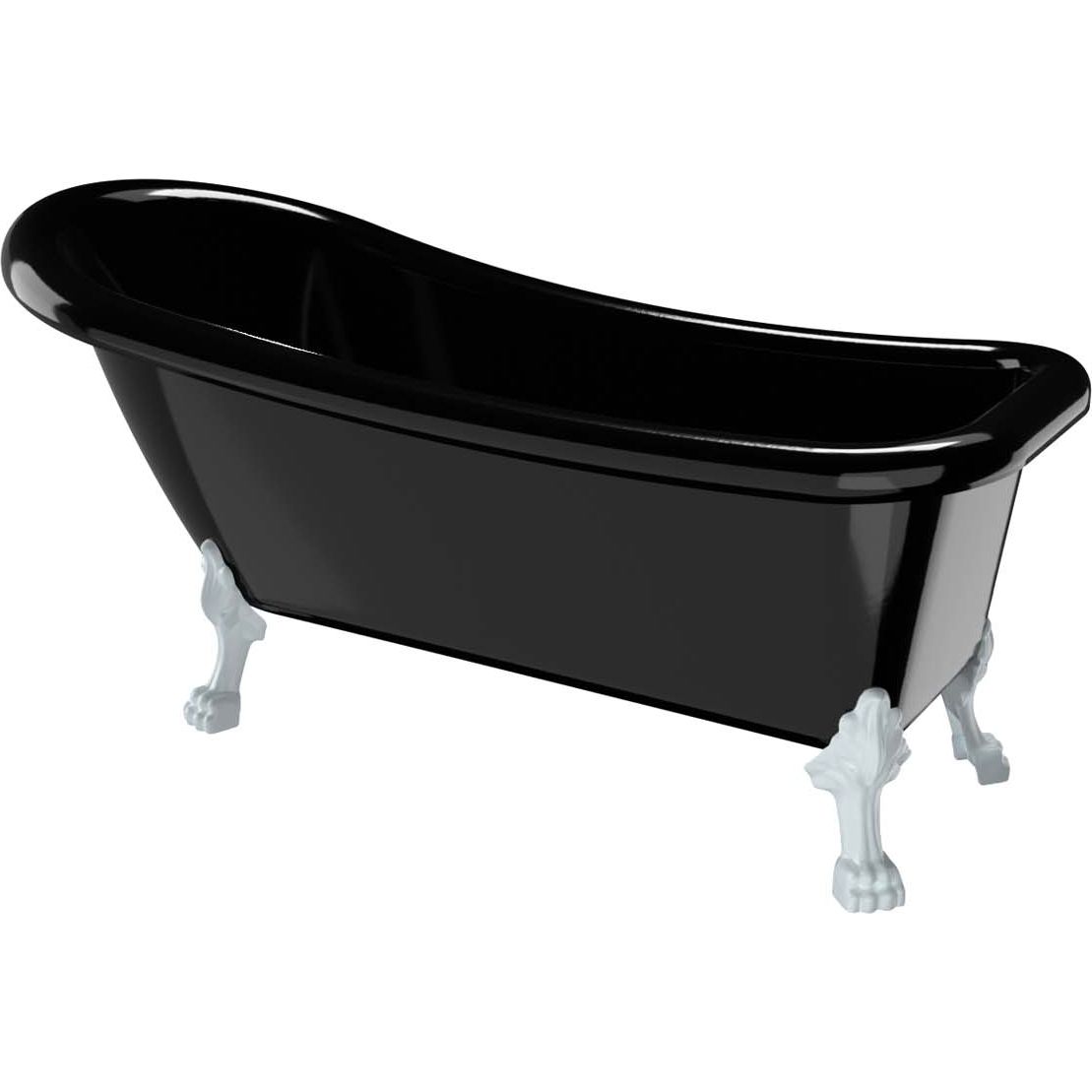Kylpyamme Bathlife Ideal, 1530x760 mm, musta, valkoiset tassut