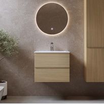 Allaskaappi pesualtaalla Bathlife Eufori, 600mm, vaalea tammi, Verkkokaupan poistotuote