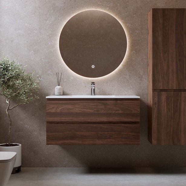 Allaskaappi pesualtaalla Bathlife Eufori, 1000mm, pähkinä