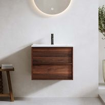 Allaskaappi altaalla Bathlife Charm, 60 cm, pähkinä, Verkkokaupan poistotuote