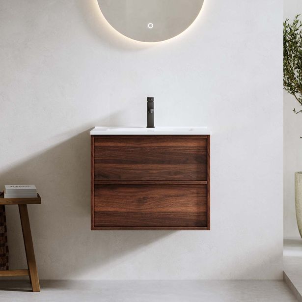 Allaskaappi altaalla Bathlife Charm, 60 cm, pähkinä