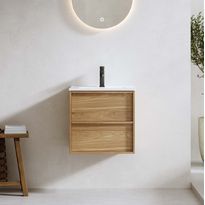 Allaskaappi altaalla Bathlife Charm, 50 cm, tammi, Verkkokaupan poistotuote