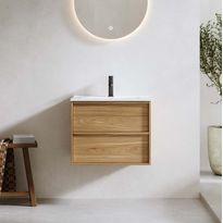 Allaskaappi altaalla Bathlife Charm, 60 cm, tammi, Verkkokaupan poistotuote