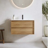 Allaskaappi altaalla Bathlife Charm, 80 cm, tammi, Verkkokaupan poistotuote