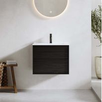 Allaskaappi altaalla Bathlife Charm, 60 cm, musta tammi, Verkkokaupan poistotuote