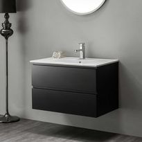 Allaskaappi pesualtaalla Bathlife Eufori, 600-1000 mm, musta