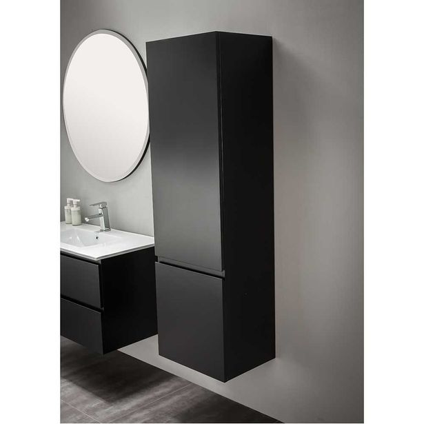 Sivukaappi Bathlife Eufori 450x1500x350mm, musta, Verkkokaupan poistotuote