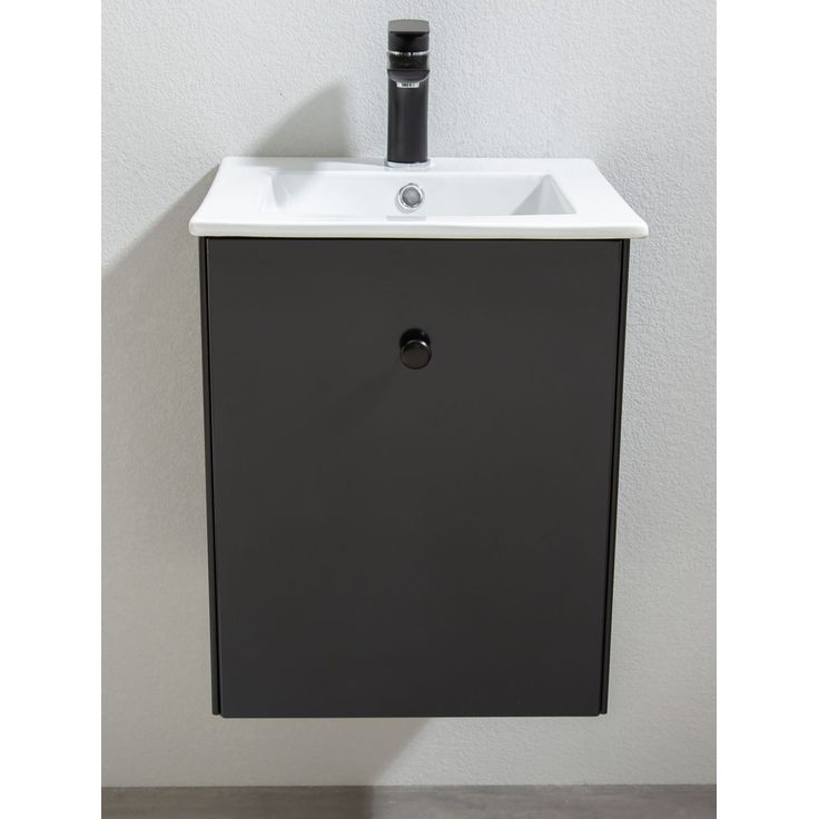 Allaskaappi pesualtaalla Bathlife Fröjd, 520x400x500mm, mattamusta