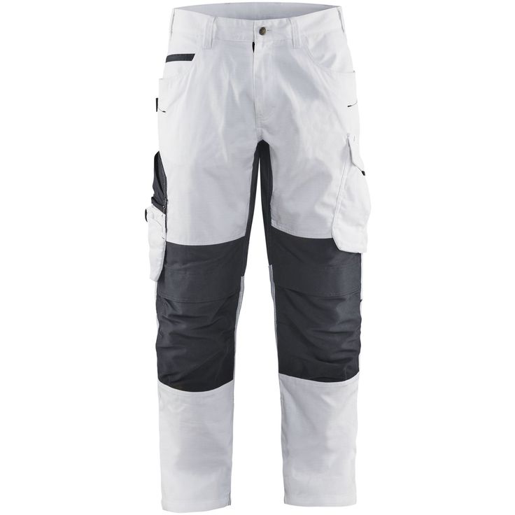 Maalarin housut Blåkläder 1095, stretch, valkoinen/tummanharmaa