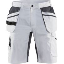 Maalarin shortsit Blåkläder 1099, stretch, valkoinen/tummanharmaa