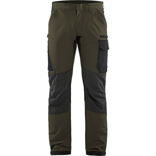 Housut Blåkläder 1422 Stretch, oliivinvihreä/musta