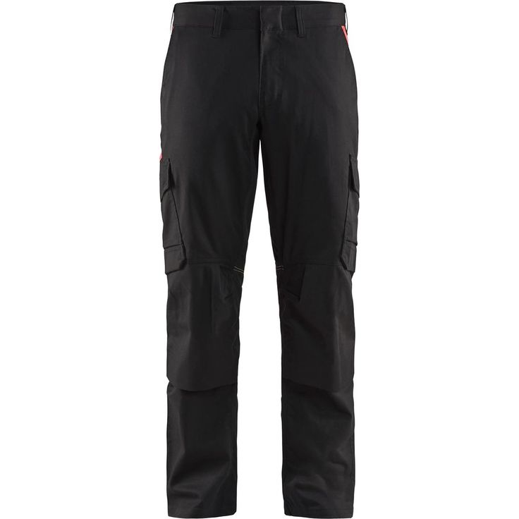 Housut Blåkläder 1448 Stretch, musta/punainen
