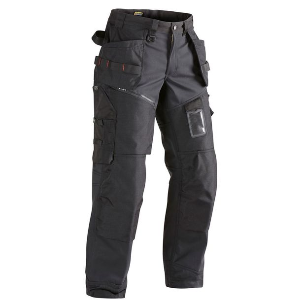 Riipputaskuhousut Blåkläder X1500, musta, softshell
