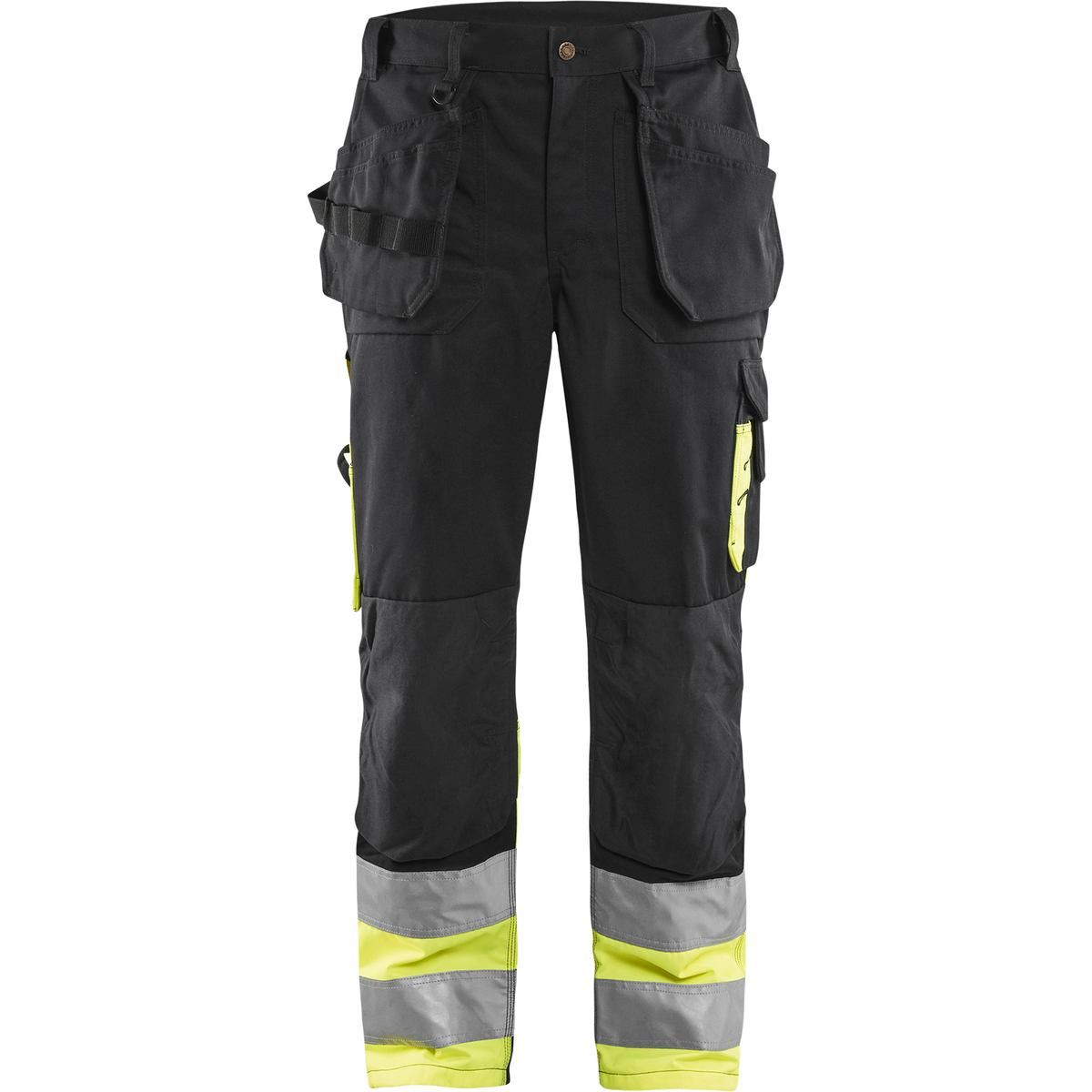 Riipputaskuhousut Blåkläder 1529 Highvis, musta/huomiokeltainen, koko C146