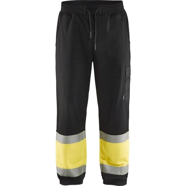 Collegehousut Blåkläder 1549 Highvis, musta/huomiokeltainen