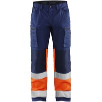 Housut Blåkläder Highvis 1551, stretch, sininen/huomio-oranssi