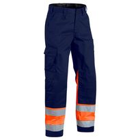 Huomiohousut Blåkläder 1564 Highvis, sininen/oranssi