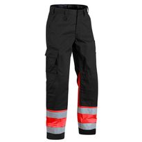 Huomiohousut Blåkläder 1564 Highvis, musta/punainen