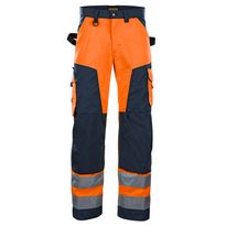 Huomiohousut Blåkläder 1566 Highvis, oranssi/sininen