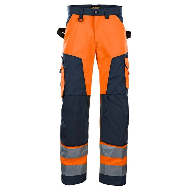 Huomiohousut Blåkläder 1566 Highvis, oranssi/sininen