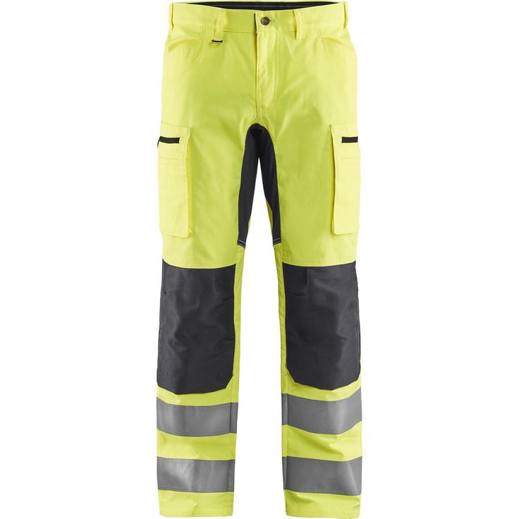 Huomiohousut Blåkläder 1585 Highvis Stretch, huomiokeltainen/harmaa