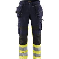 Riipputaskuhousut Blåkläder 1994 Highvis, sininen/huomiokeltainen