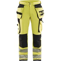 Riipputaskuhousut Blåkläder 1997 Highvis, stretch, huomiokeltainen/musta