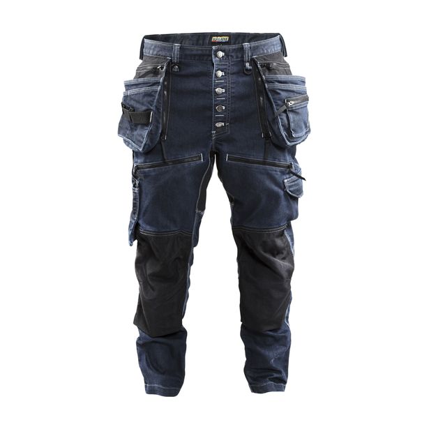 Riipputaskuhousut Blåkläder 1999 Stretch, mariininsininen/musta