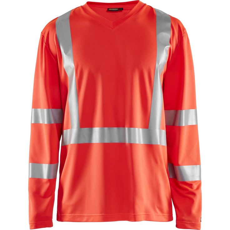 Pitkähihainen t-paita Blåkläder 3383 Highvis, huomiopunainen
